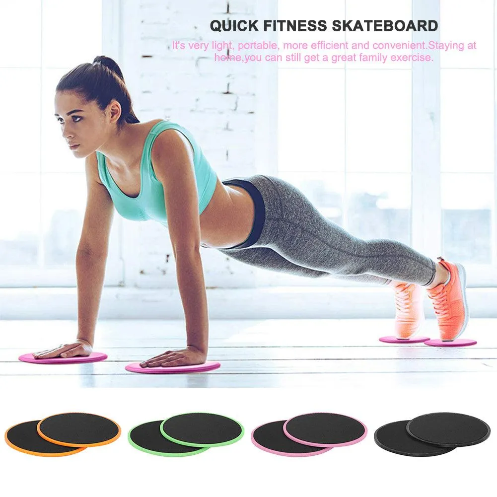 1 Pair Abdominal Core Training Exercise Equipment Fitness Glide Plate Sports Sliding Disc Body Exercises Training Slide Pad