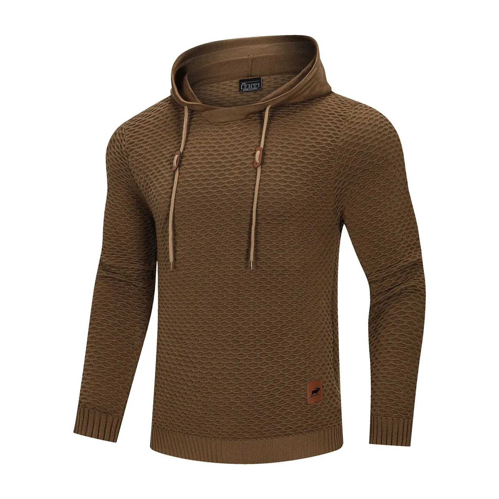 3D Pattern Outdoor Sports Elastic Men Hoodies Solid Color Casual Hoodies