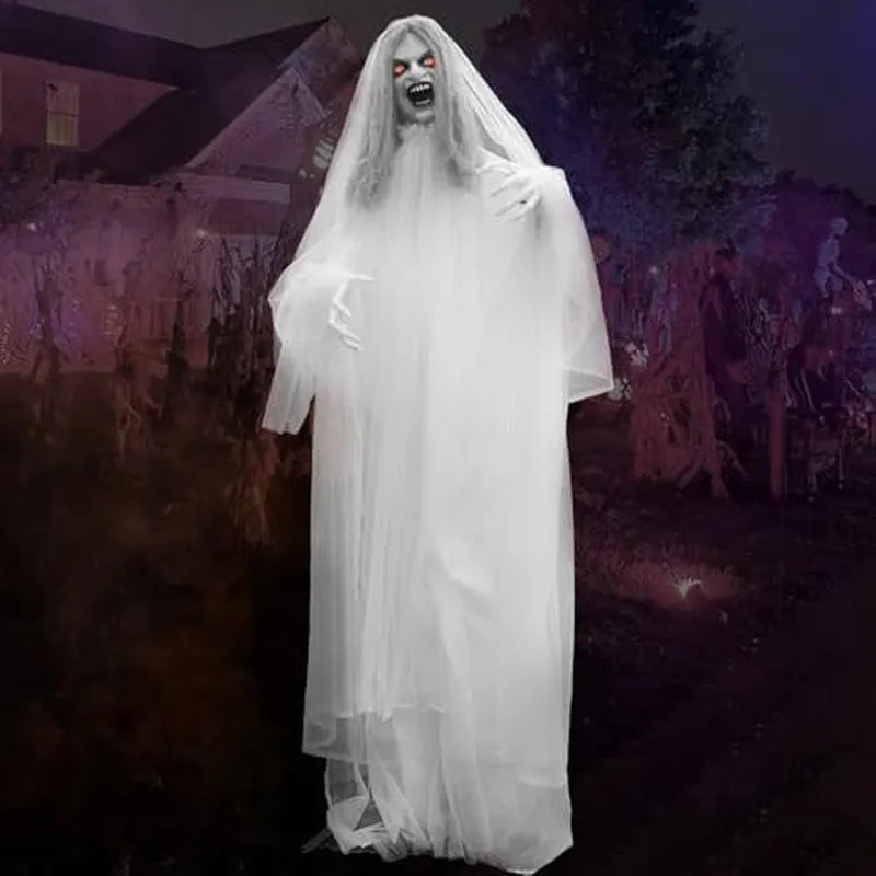 67" Halloween Animatronics Ghost Decoration outside Life Size Scary Halloween