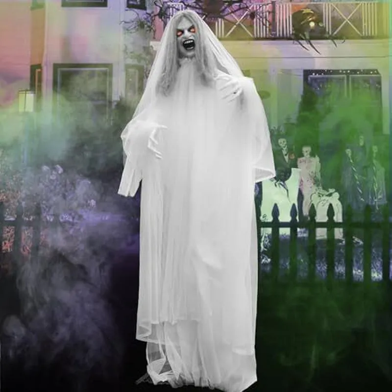 67" Halloween Animatronics Ghost Decoration outside Life Size Scary Halloween