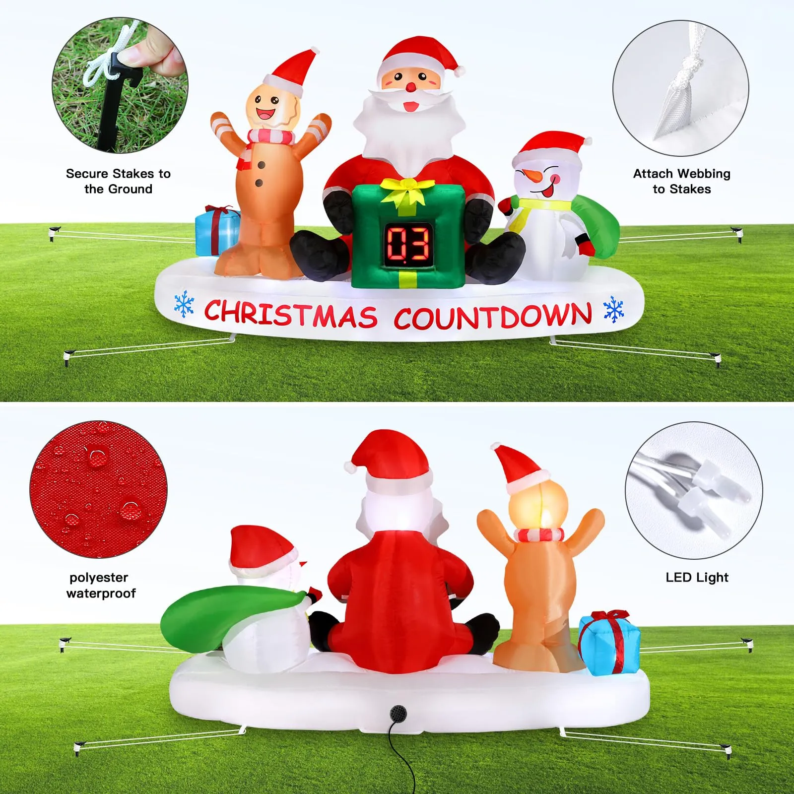 8 FT Christmas Inflatable Outdoor Decorations