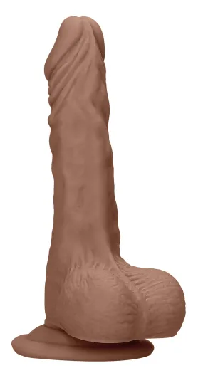 8 Inch Dong With Testicles - Tan