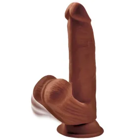 8 Inch Triple Density Cock With Swinging Balls -  Brown