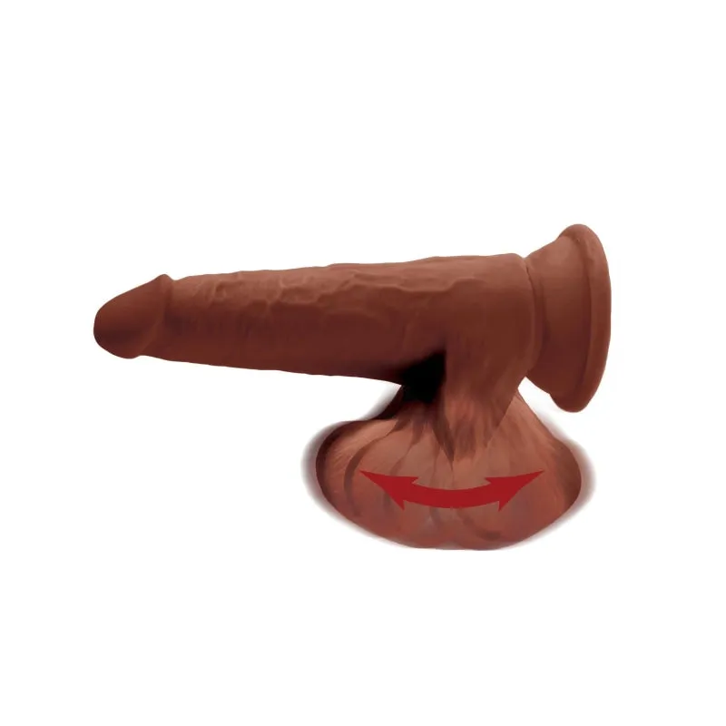 8 Inch Triple Density Cock With Swinging Balls -  Brown