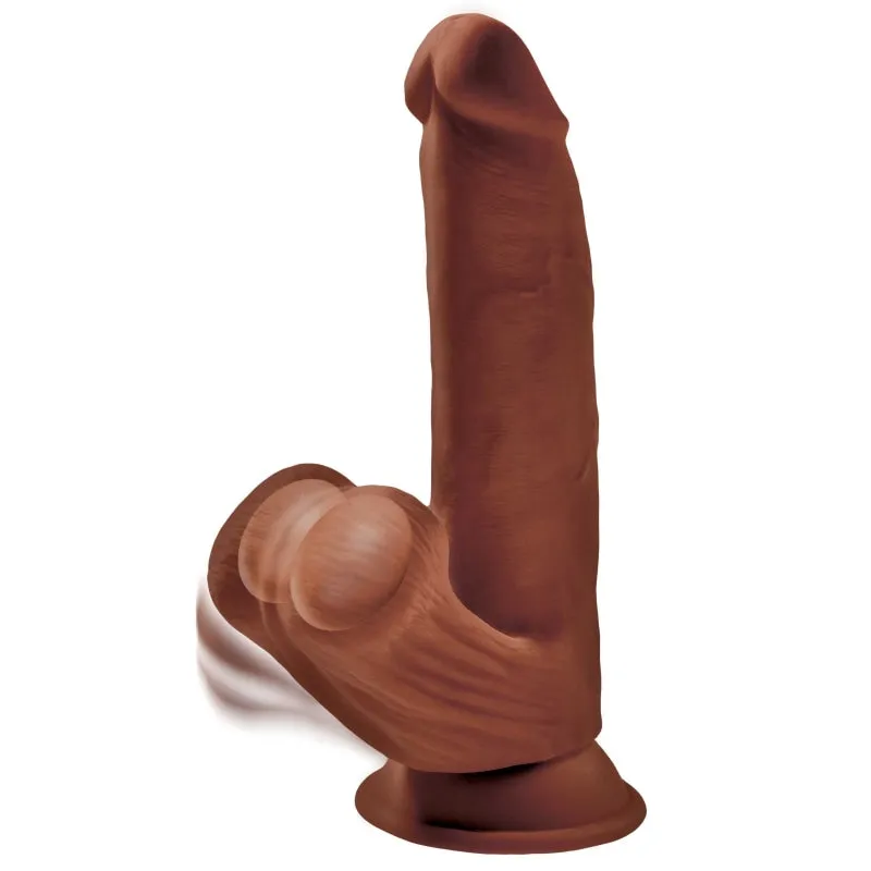 8 Inch Triple Density Cock With Swinging Balls -  Brown