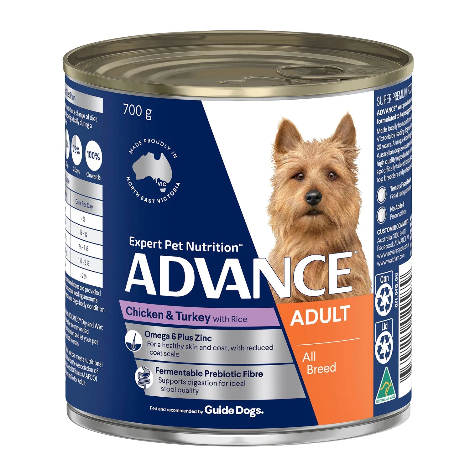 Advance Chicken, Turkey & Rice Adult Canned Wet Dog Food