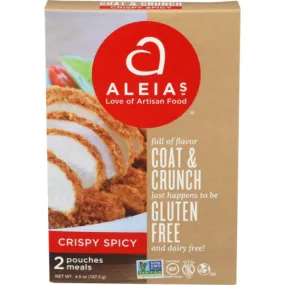 Aleia's - Crispy Spicy Gluten-Free Bread Crumbs, 4.5 Oz - Pack of 8