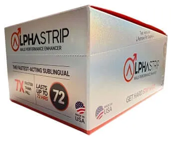 Alpha Strip 72 Sublingual Male Enhancement - Fast-Acting Strips for Improved Performance