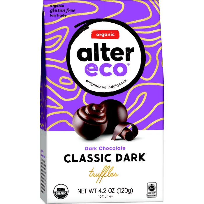 Alter Eco - Chocolate Truffle Black Organic, 4.2 Oz - Pack of 8