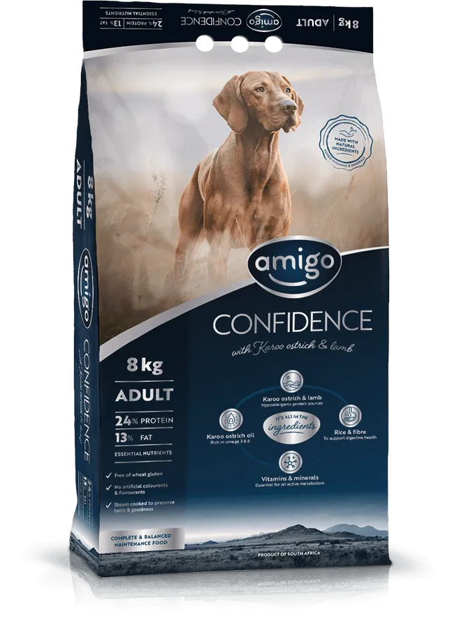 Amigo Confidence Adult 8kg (small bite kibble )