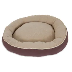 Aspen Pet Round Pet Bed With Bolster & Gold Cord