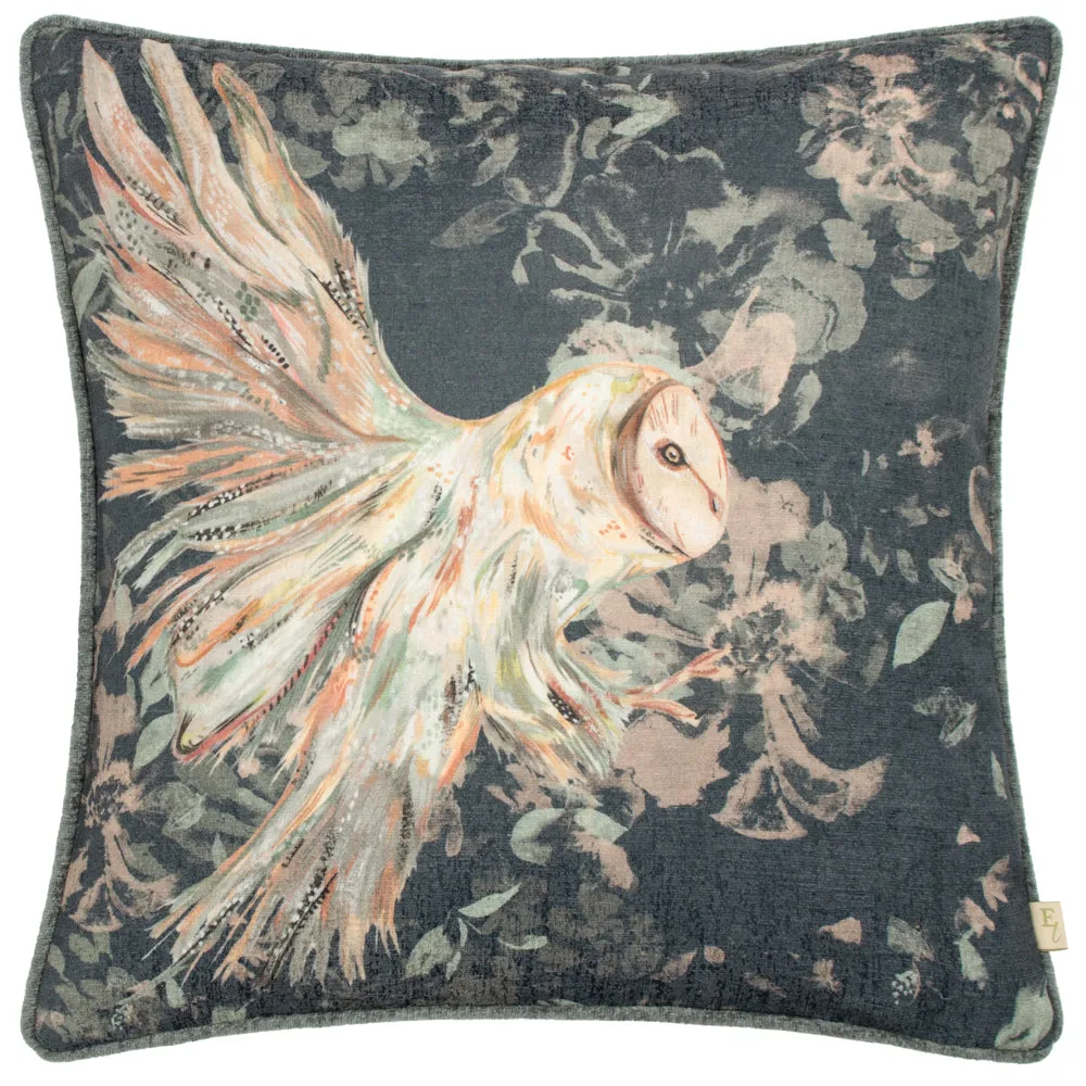 Avebury Owl Cushion Navy