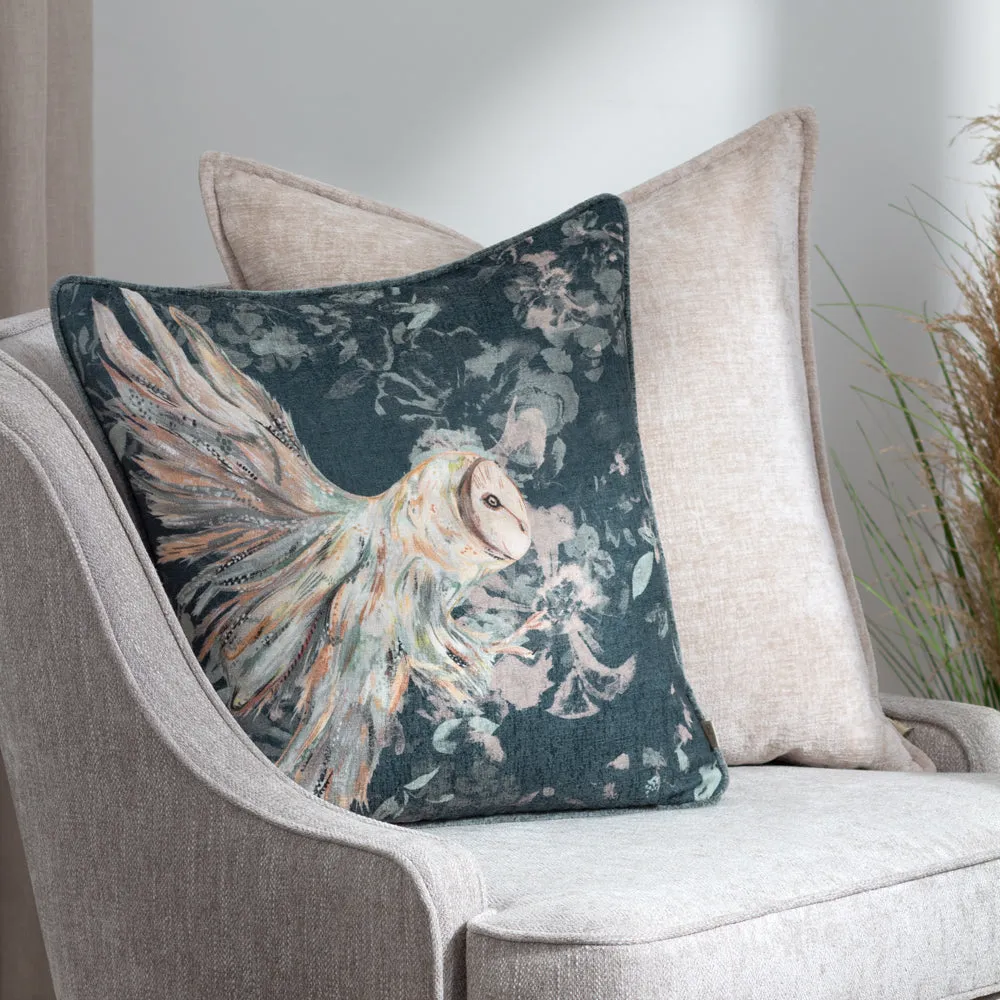 Avebury Owl Cushion Navy