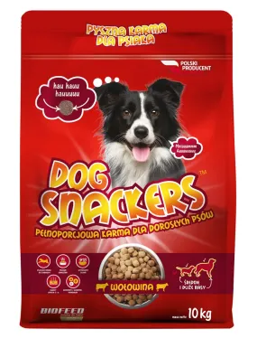 Biofeed Dog Snackers Adult Medium & Large Beef - Dry Dog Food - 10Kg