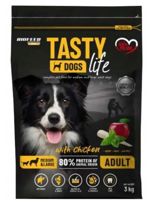 Biofeed Tasty Life Medium And Large Chicken - Dry Dog Food - 3Kg