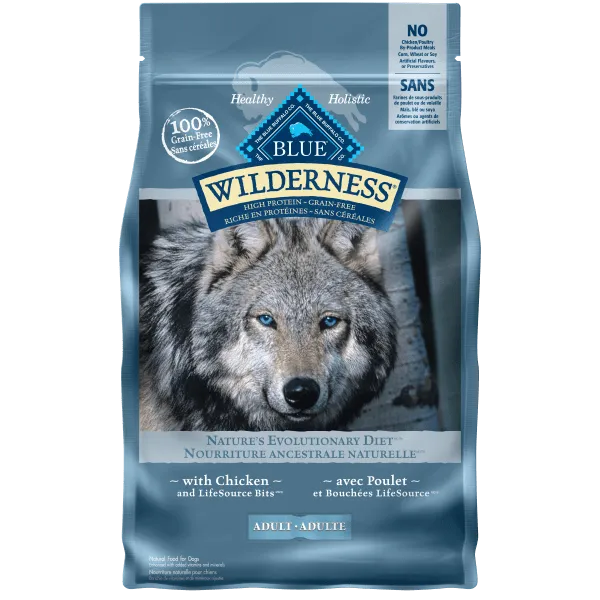 BLUE Wilderness Grain Free Chicken Recipe Dry Dog Food, 24lb