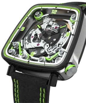 BM Watch FF39-4 Grey Titanium Black PVD Lime Green