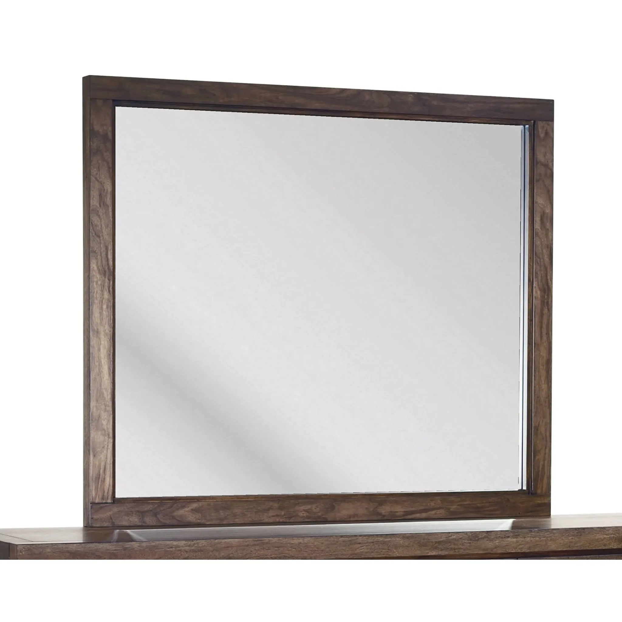 Boracay Beveled Glass Landscape Mirror in Wild Oats Brown