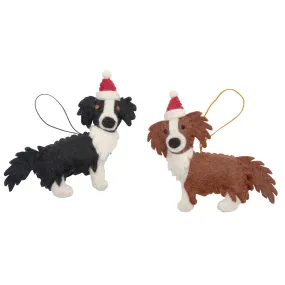 Border Collie Christmas decorations