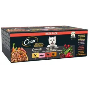 Cesar Foil Tray Natural Goodness Casserole Mixed Selection in Gravy 24 x 100g MEGA PACK