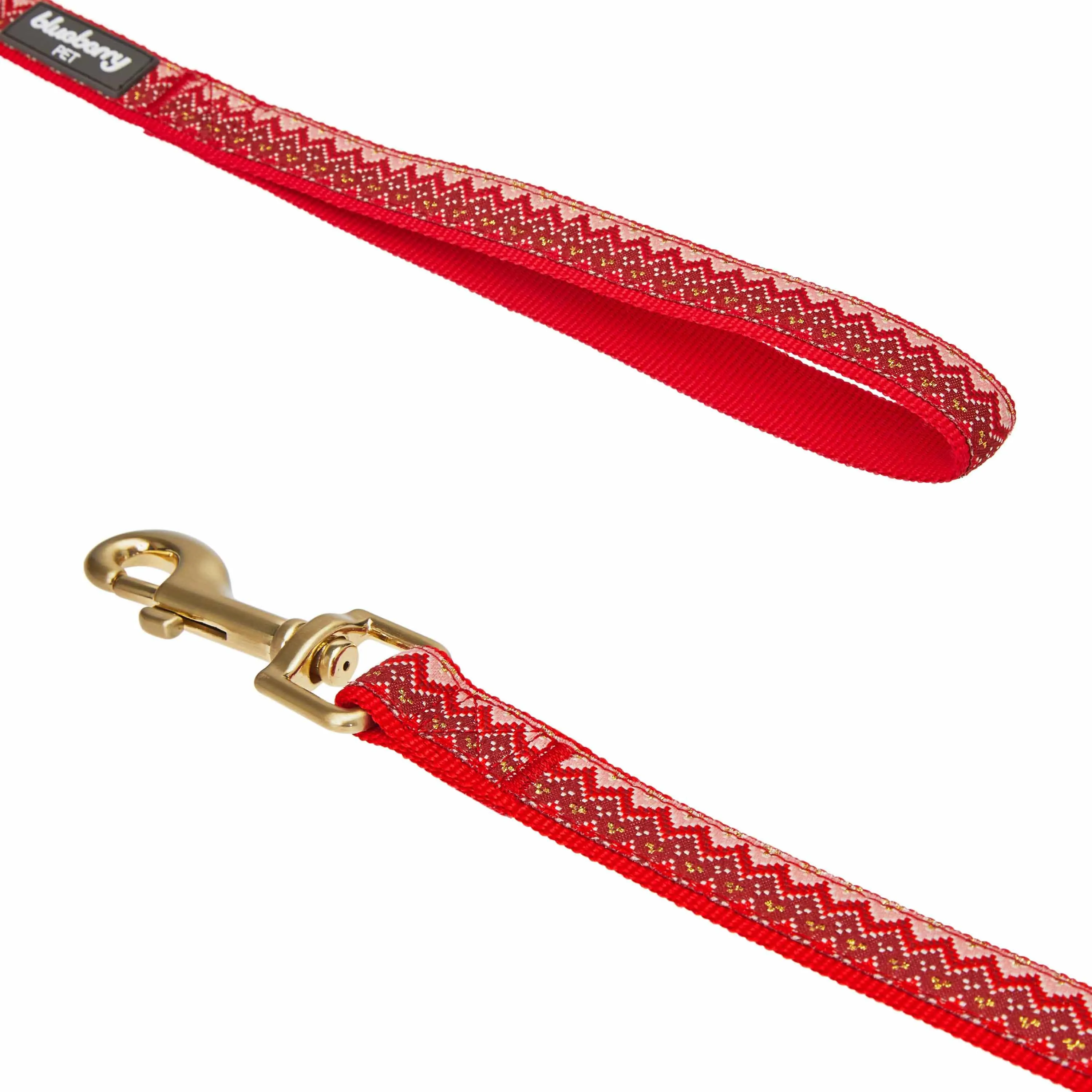 Christmas Zigzag Chevron Dog Leash