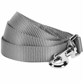 Classic Solid Color Dog Leash, Gray/Black