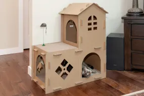 Corrugated House Scratcher with Catnip