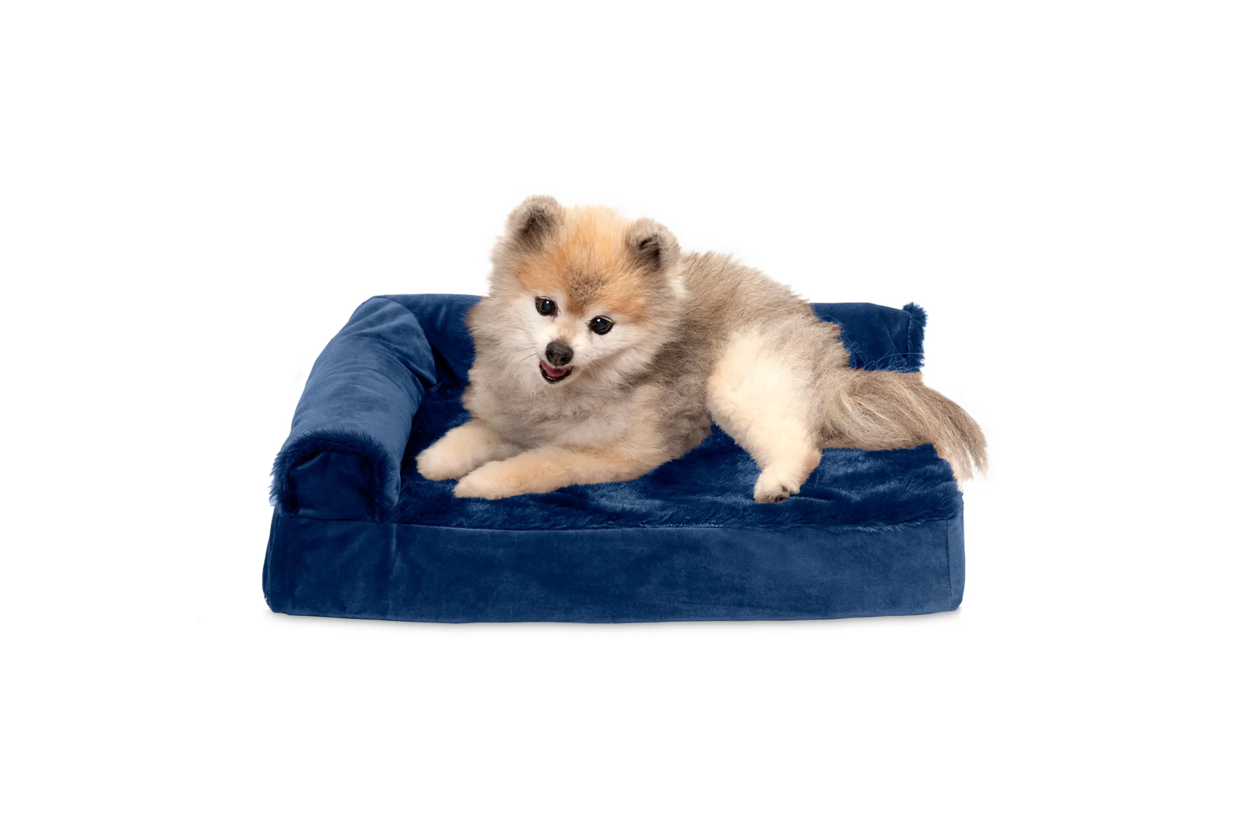 Deluxe Chaise Lounge Dog Bed - Plush & Velvet