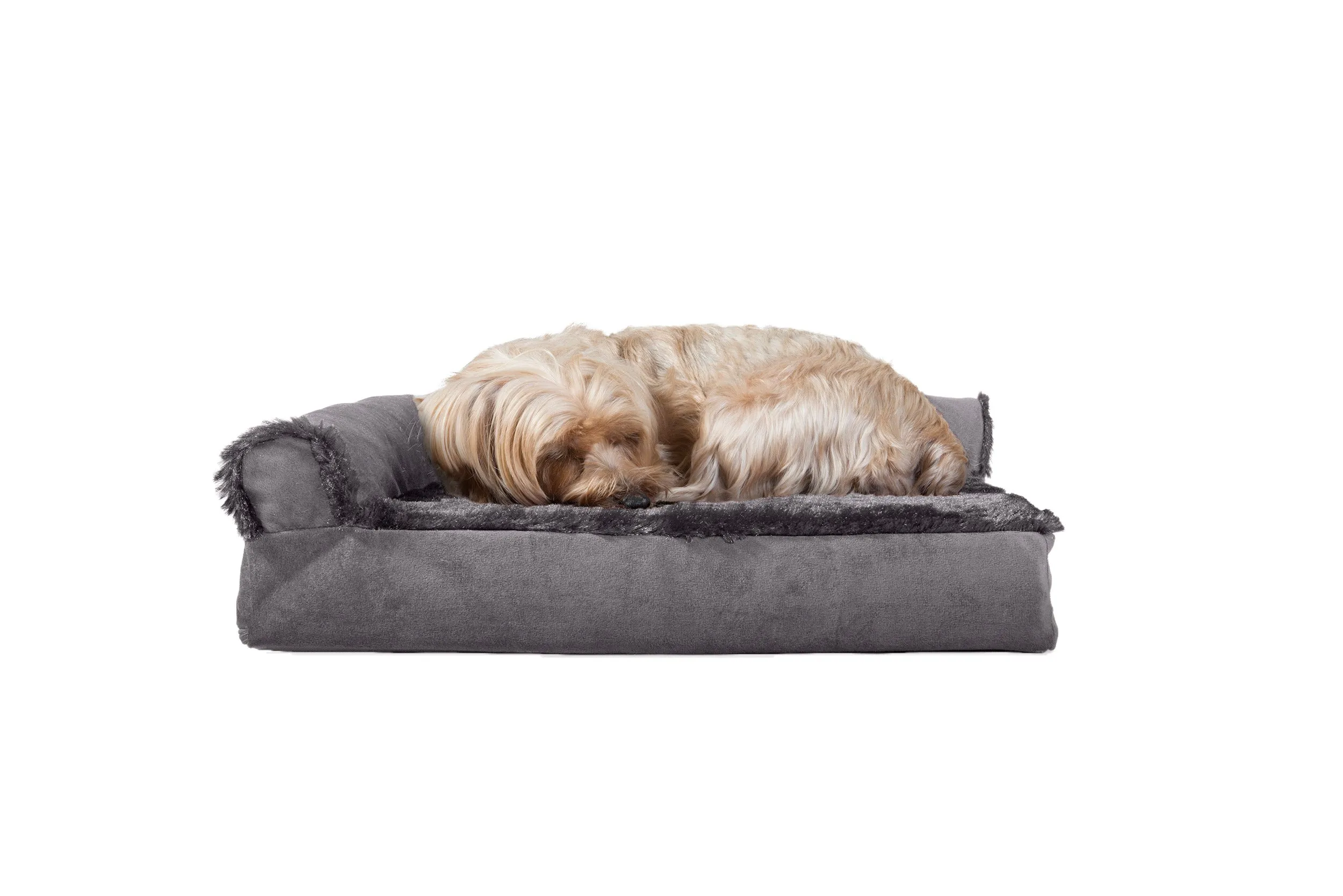 Deluxe Chaise Lounge Dog Bed - Plush & Velvet