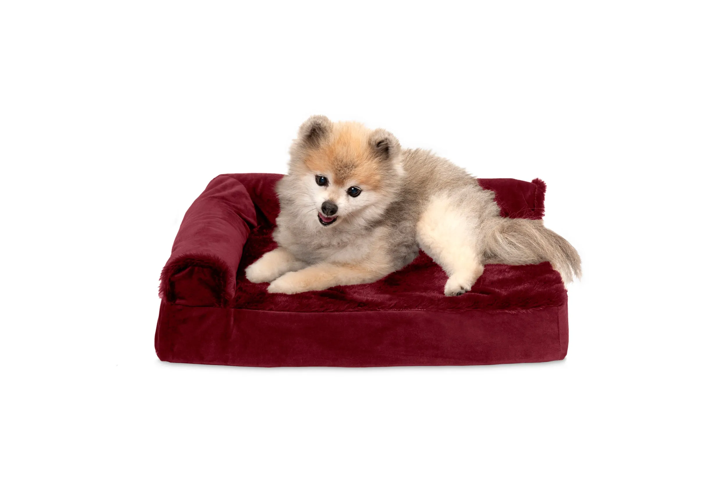 Deluxe Chaise Lounge Dog Bed - Plush & Velvet