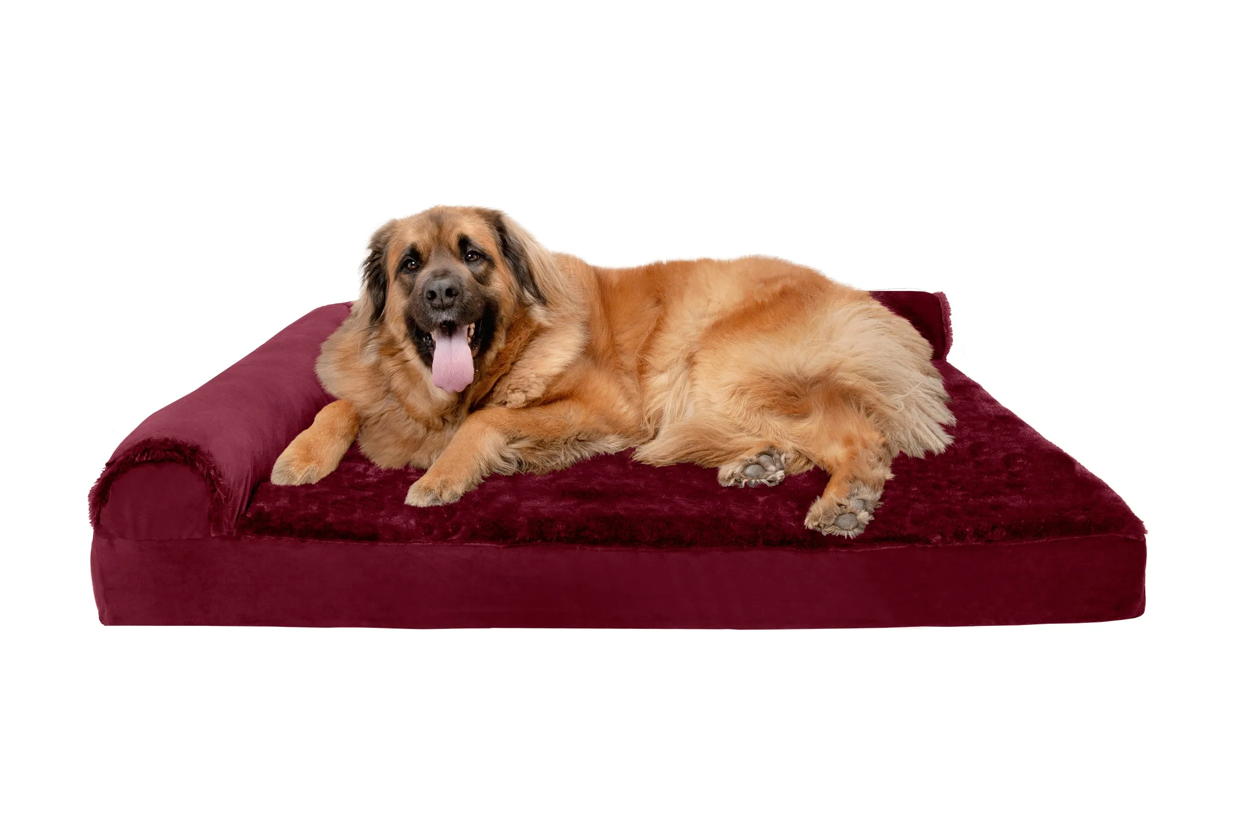 Deluxe Chaise Lounge Dog Bed - Plush & Velvet