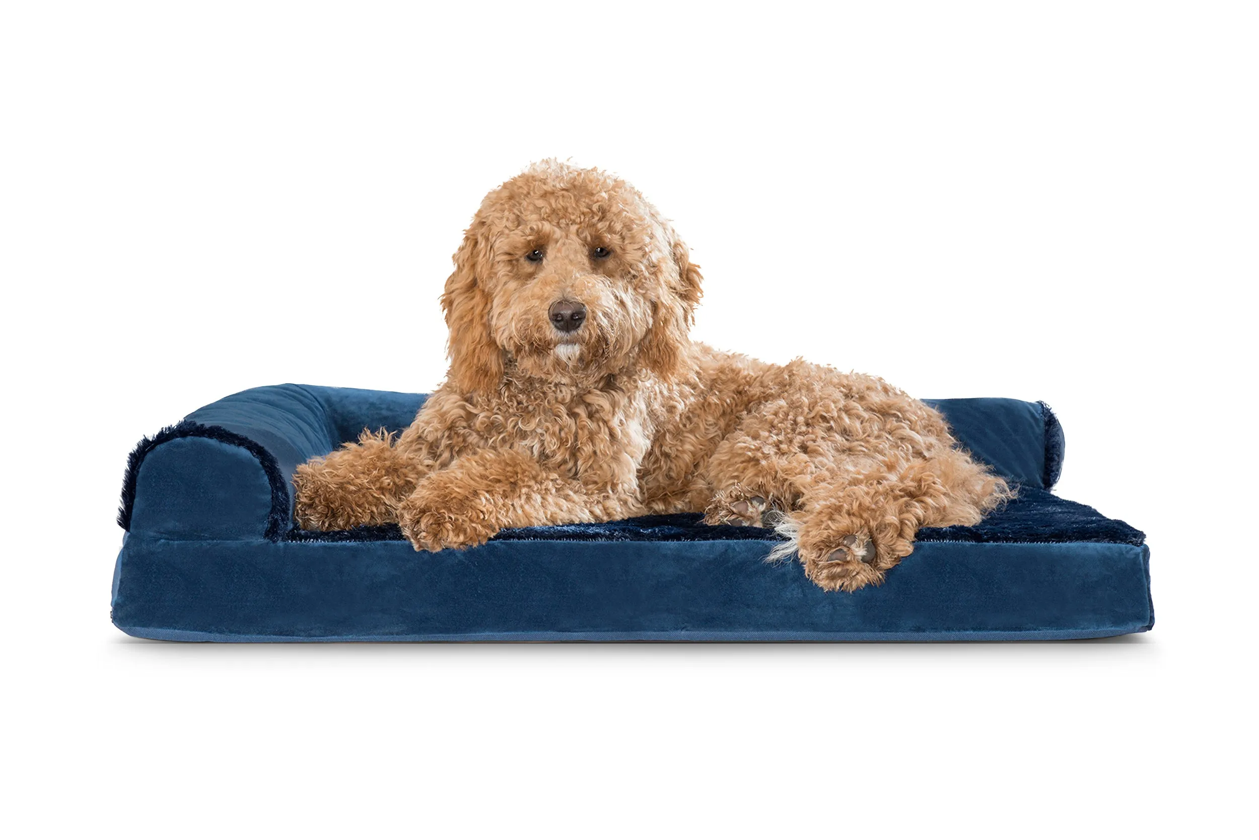 Deluxe Chaise Lounge Dog Bed - Plush & Velvet