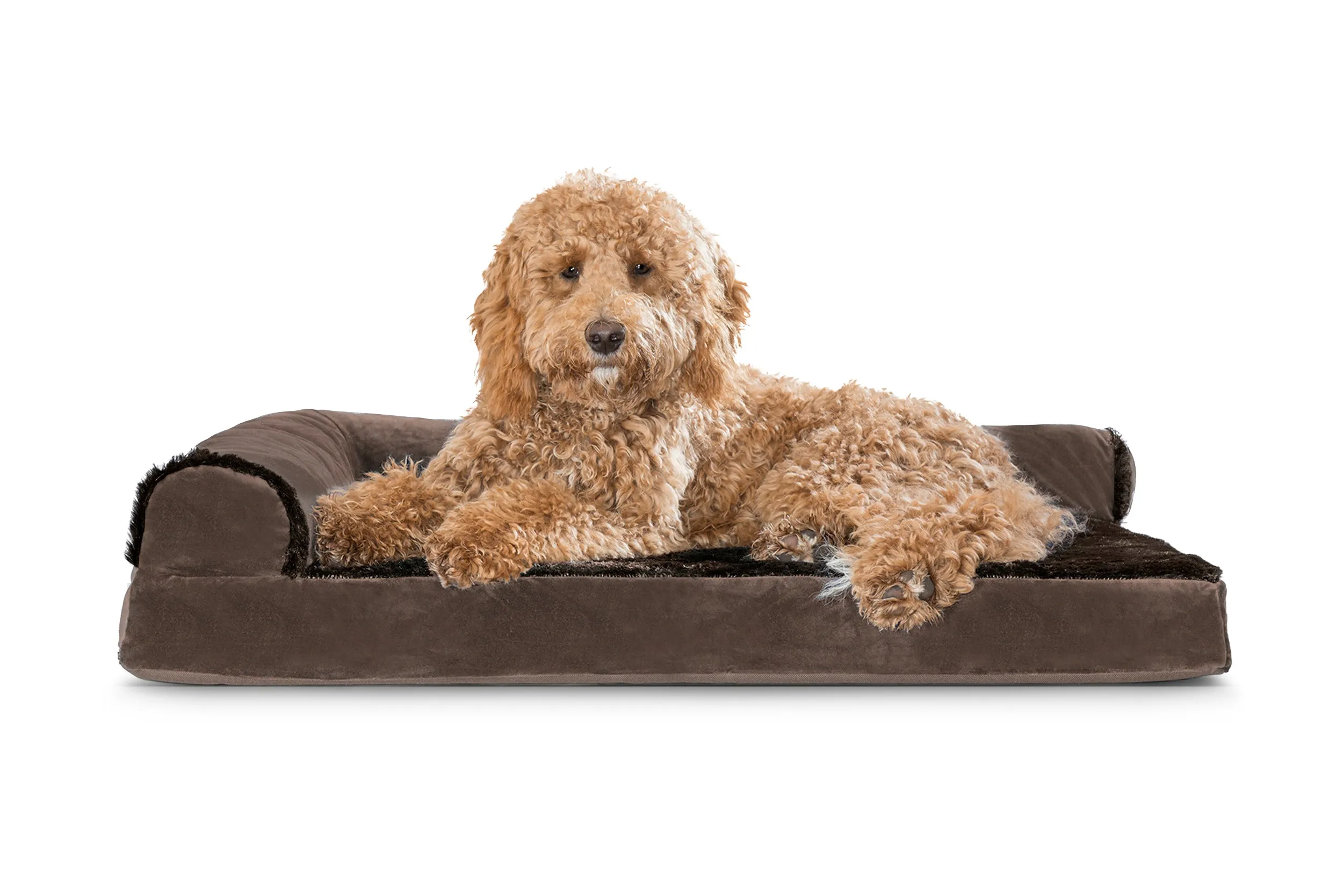 Deluxe Chaise Lounge Dog Bed - Plush & Velvet