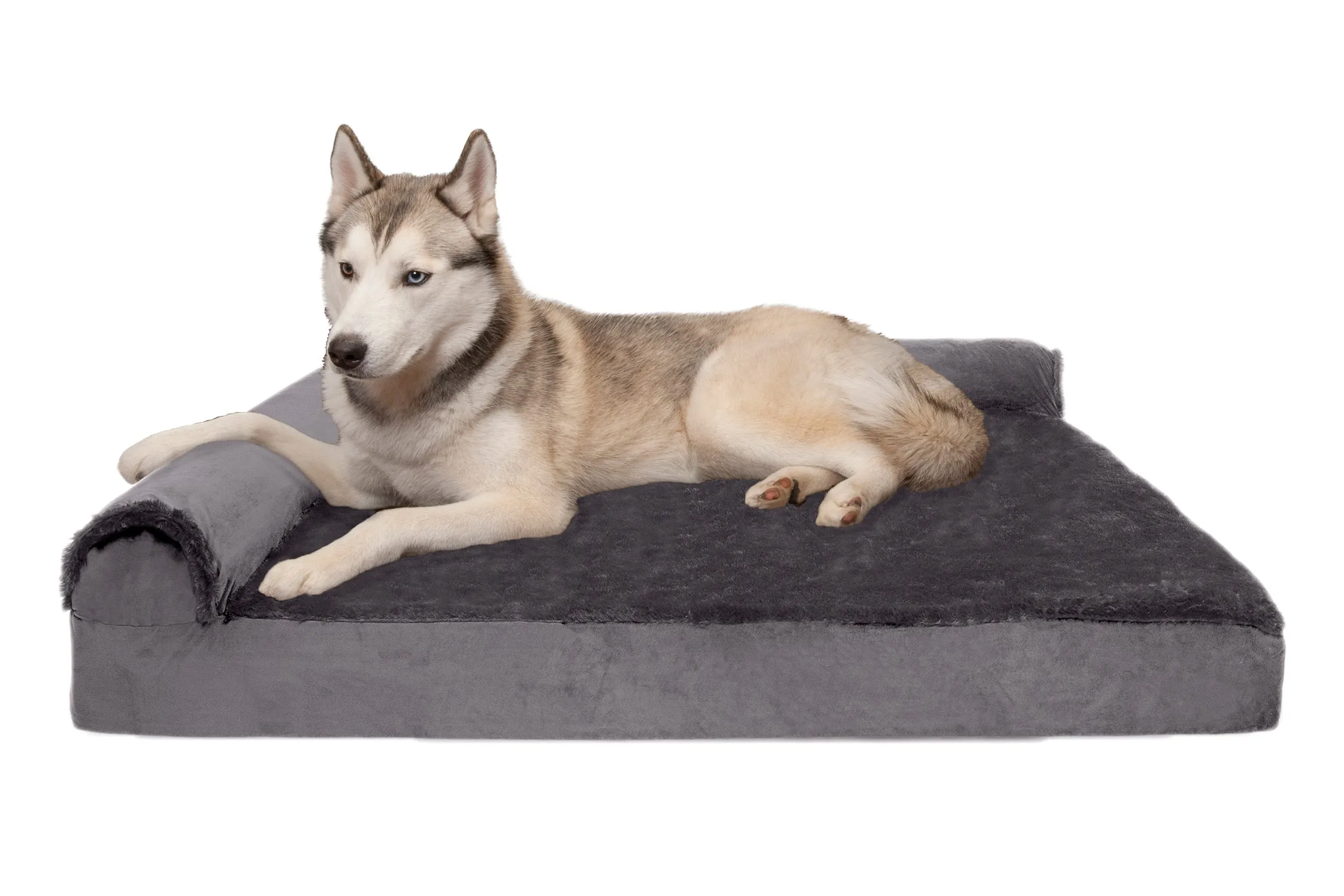 Deluxe Chaise Lounge Dog Bed - Plush & Velvet