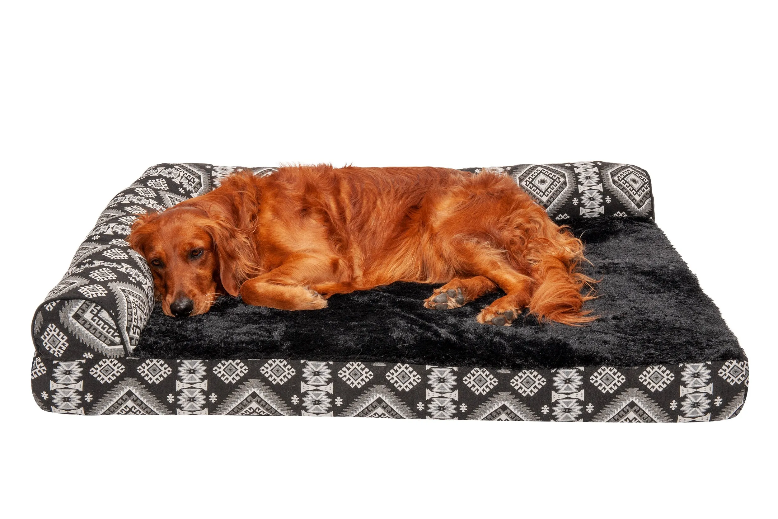 Deluxe Chaise Lounge Dog Bed - Southwest Kilim