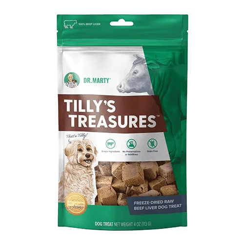 DR. MARTY Tilly’s Treasures Freeze Dried Raw Beef Liver Dog Treats