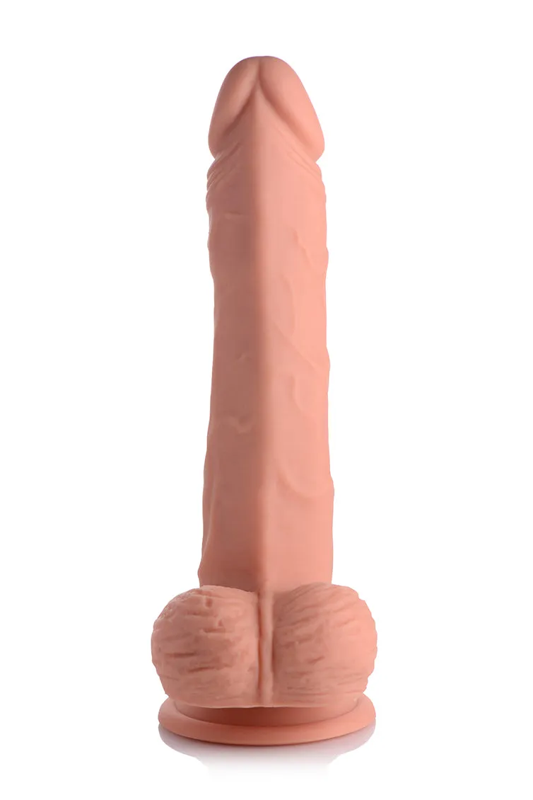 Easy Riders 8” Thrusting Silicone Dildo With Balls