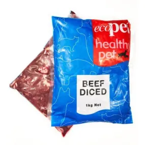 Ecopet Diced Beef Raw Dog Food 1kg