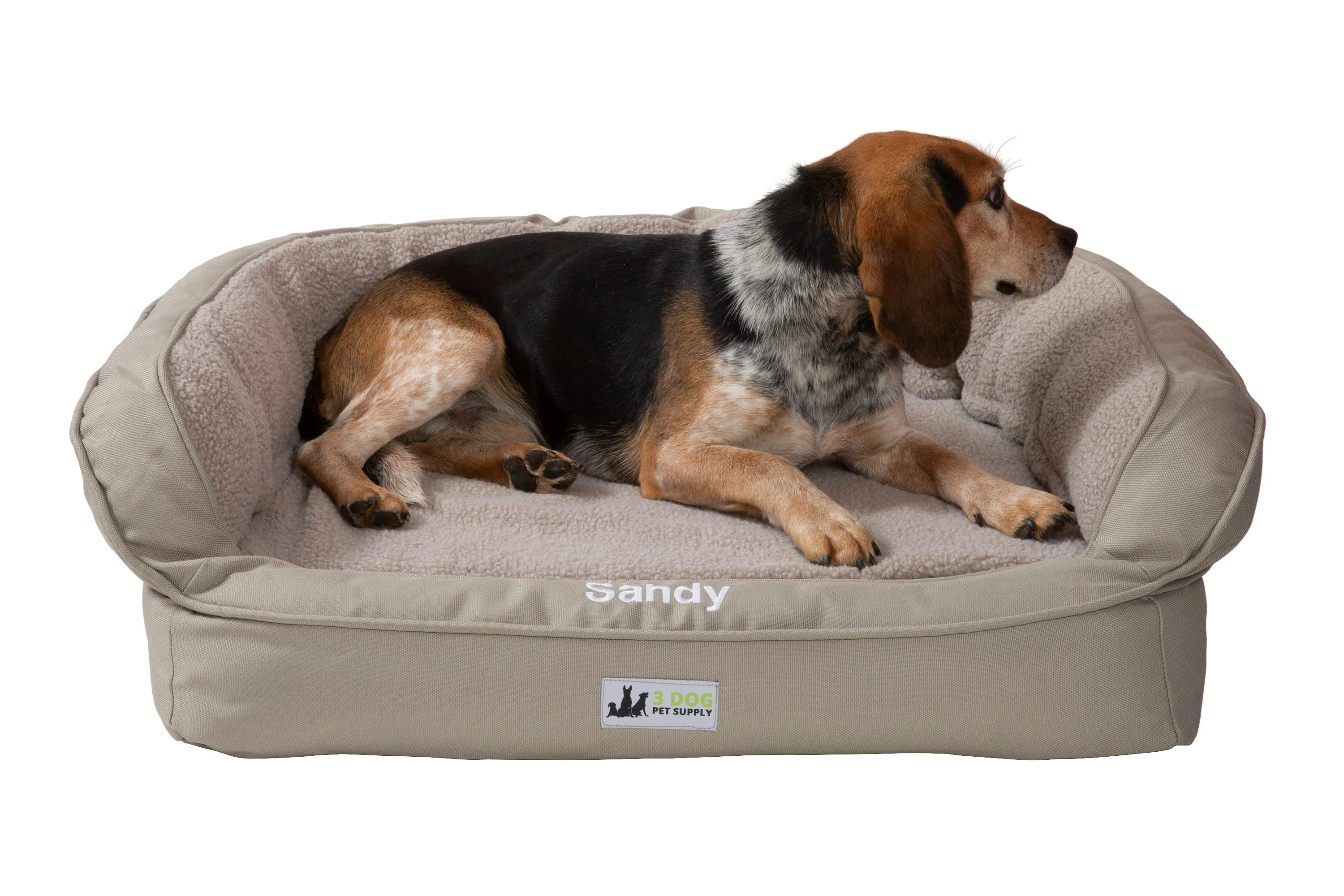 EZ-Wash Fleece Headrest Memory Foam Dog Bed