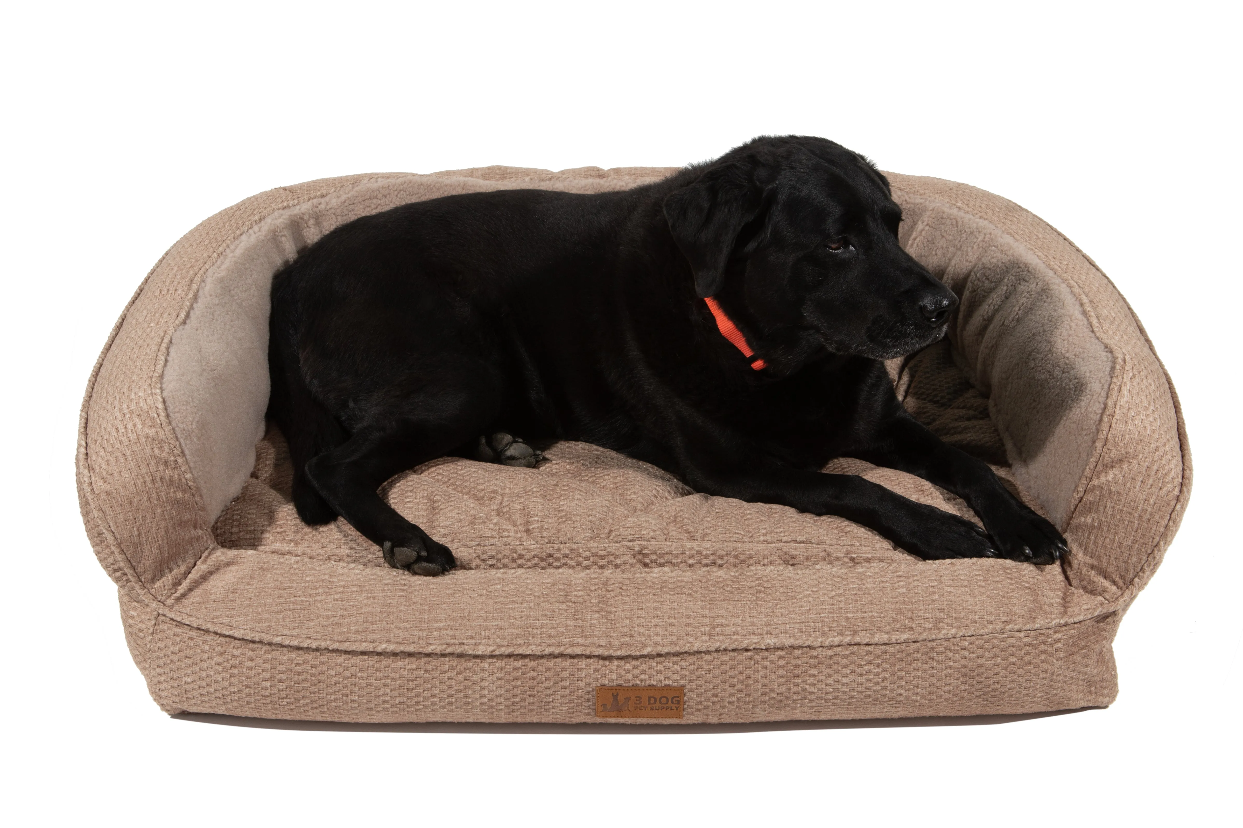 EZ-Wash Tweed Shearling Memory Foam Dog Bed