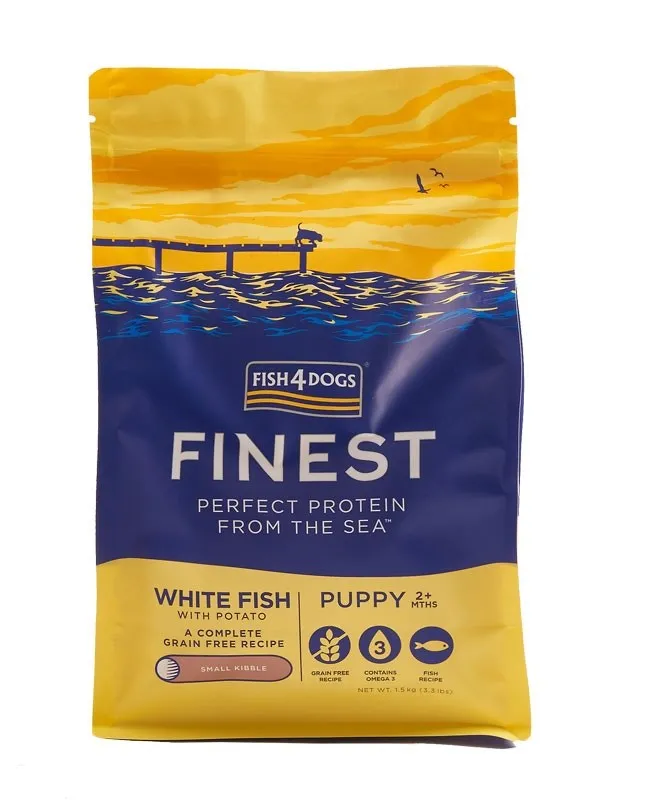 Fish4dogs Finest Puppy Small Complete White Fish - Dry Dog Food - 1,5Kg