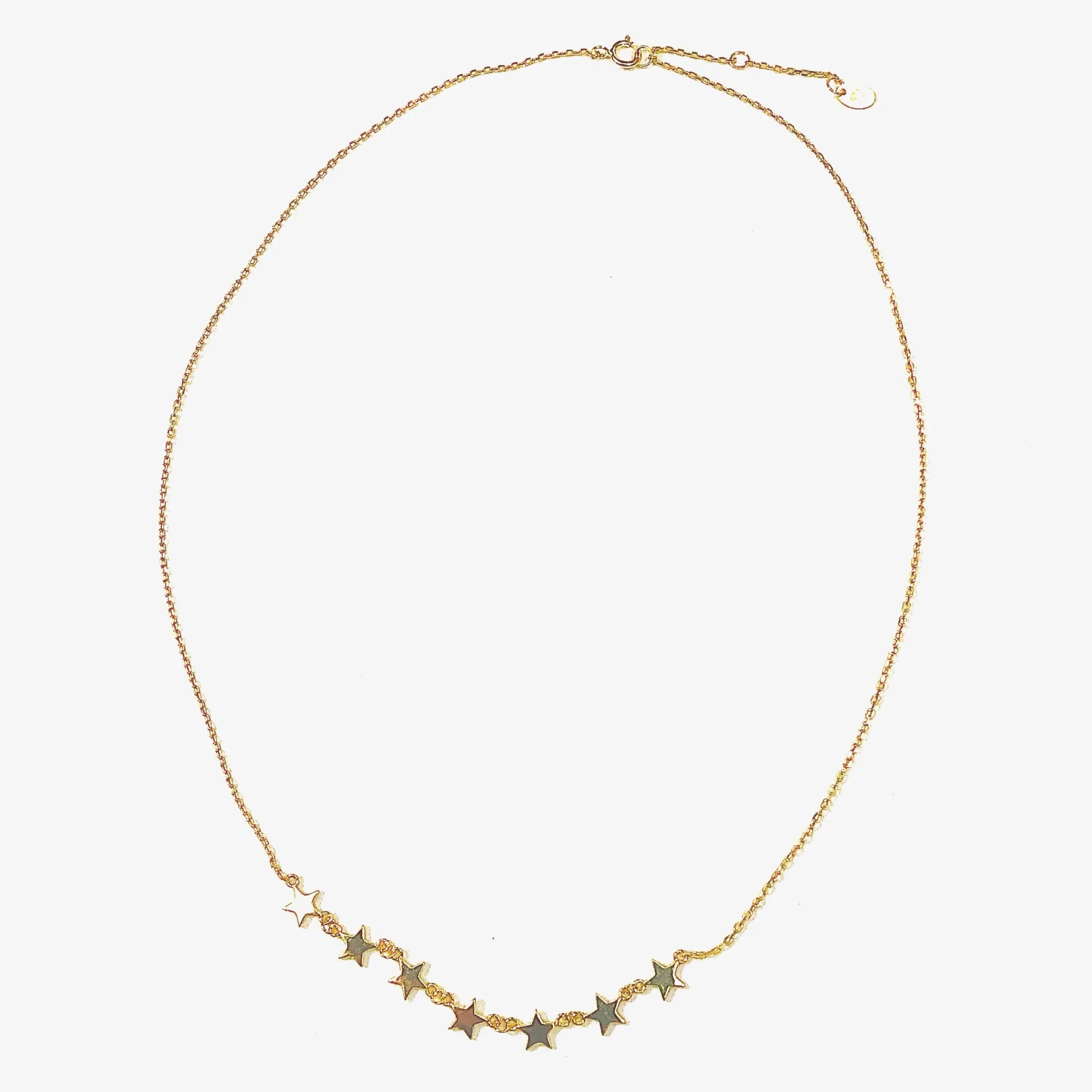 Floating Gold Star Necklace