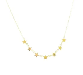 Floating Gold Star Necklace