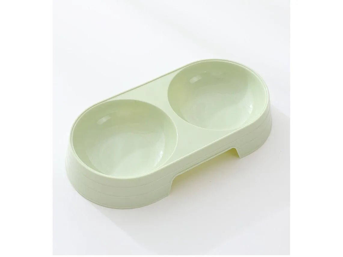 Ins Macaron Oval Pet Double Bowl 23*12*3.7Cm