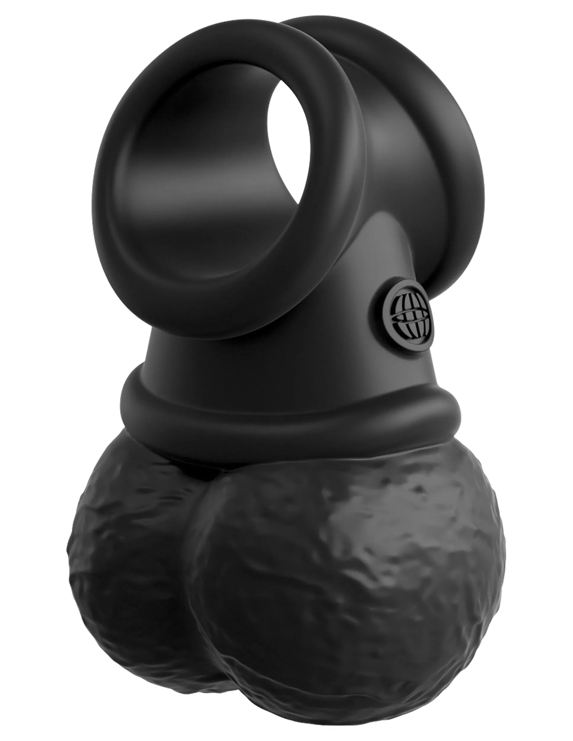 King Cock Elite Swinging Silicone Balls - Black