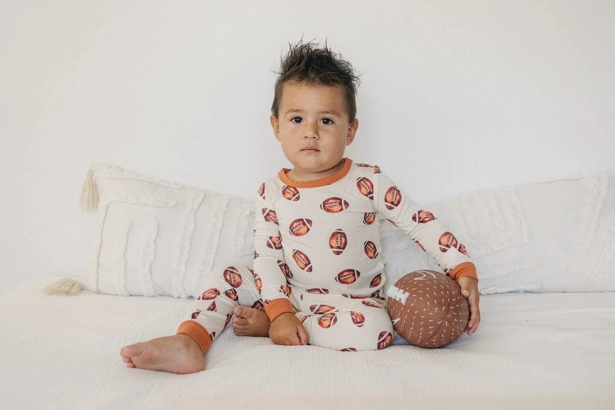 Long Sleeve 2 Piece PJ Set - Football