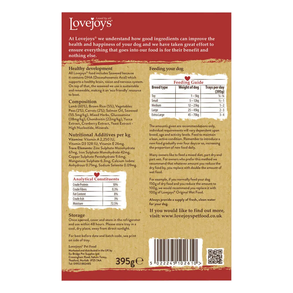 Lovejoys Lamb Hypoallergenic Complete Adult Wet Dog Food