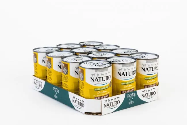 Naturo Cans Adult Dog Grain & Gluten Free Chicken in a Herb Gravy  12 x 390g