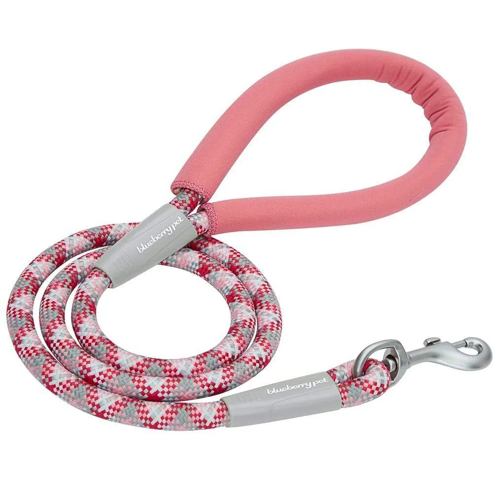 Neoprene Handle Rope Leash in Diagonal Stripe, 4 ft