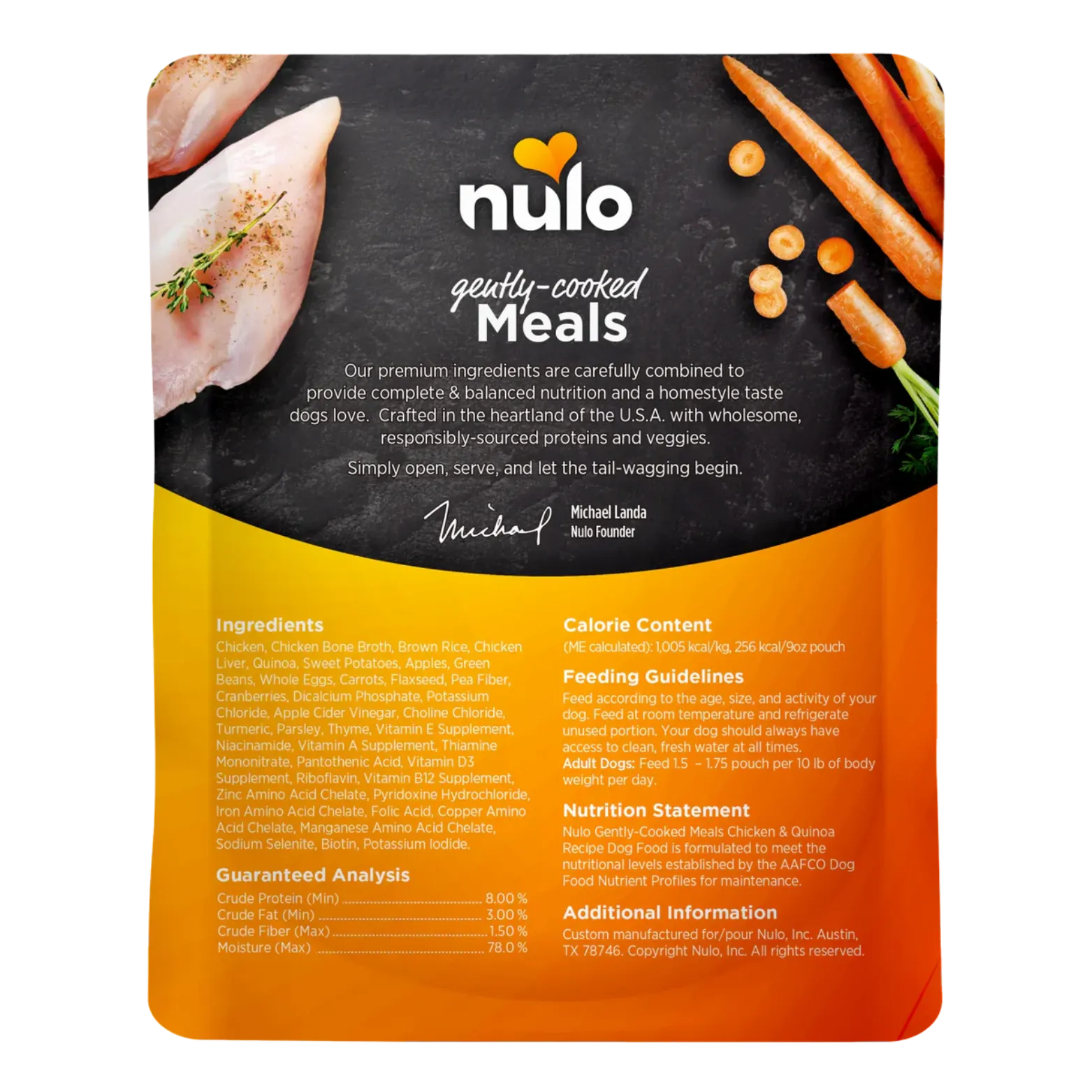 Nulo Freestyle Gently Cooked Meals Chicken & Quinoa Recipe 9 oz